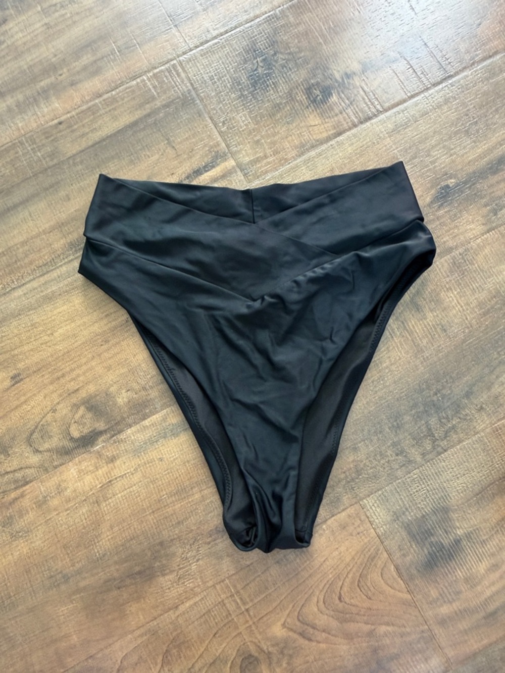 aerie Black High-Cut Bikini Bottoms